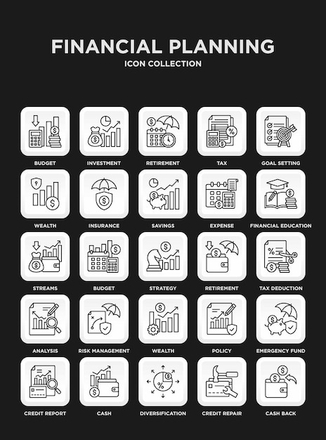 Colección de conjuntos de iconos