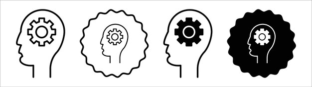 Colección de conjuntos de símbolos de icono de realización Conjunto de signos de vector simple de realización