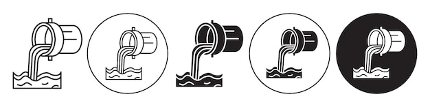 Colección de conjuntos vectoriales de iconos de aguas residuales para la web