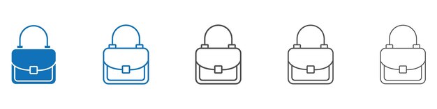 Colección de conjuntos vectoriales de iconos de bolso para la web
