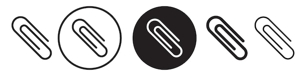 Colección de conjuntos vectoriales de iconos de clips de papel para la web