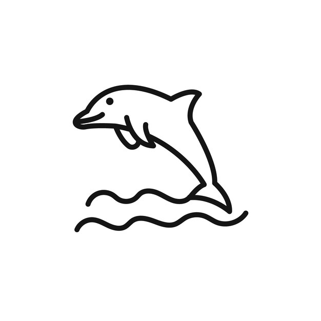 Colección de conjuntos vectoriales de iconos de delfín para la web