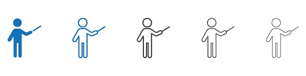 Colección de conjuntos vectoriales de iconos de enseñanza para la web