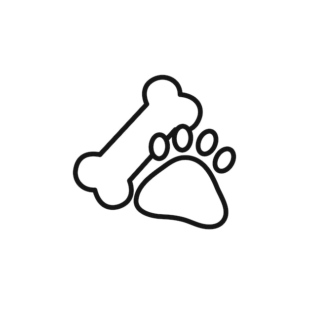 Colección de conjuntos vectoriales de iconos de huesos de perro para la web