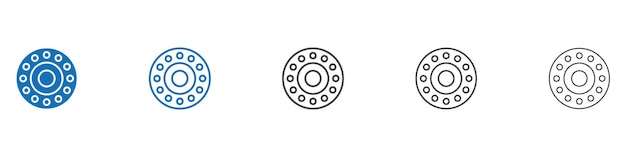Colección de conjuntos vectoriales de iconos de rodamientos de automóviles para la web