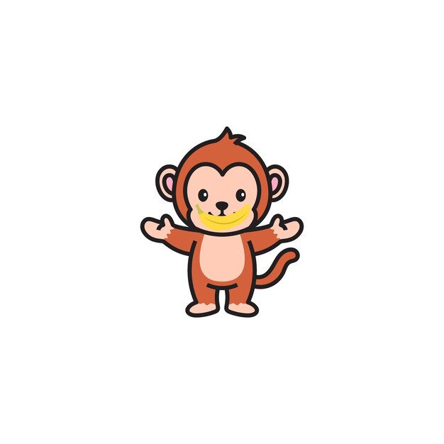 colección de conjuntos vectoriales de monos animales lindos