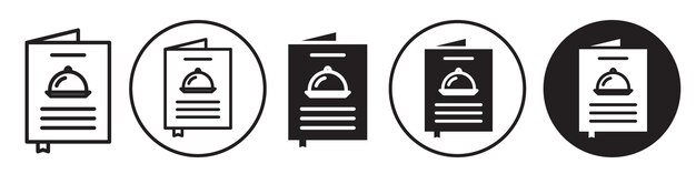 Colección de conjuntos vectoriales de tarjetas de menú de restaurantes para la web
