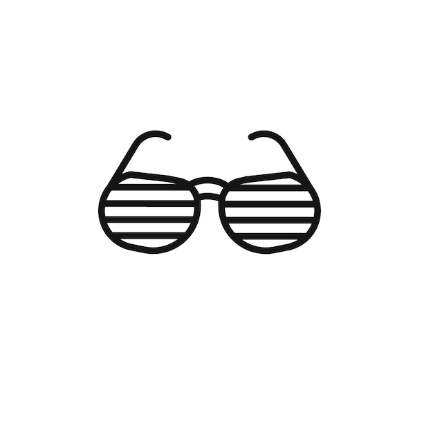 Colección de contorno de icono de gafas de sol en negro