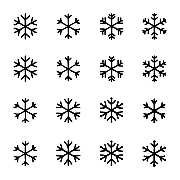 Colección de copos de nieve