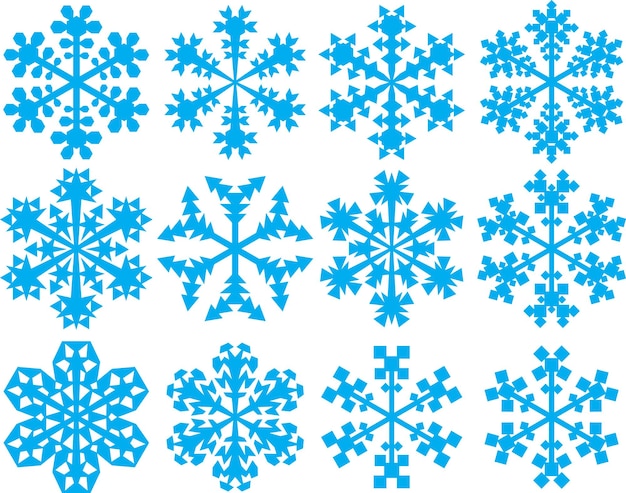 Colección de copos de nieve