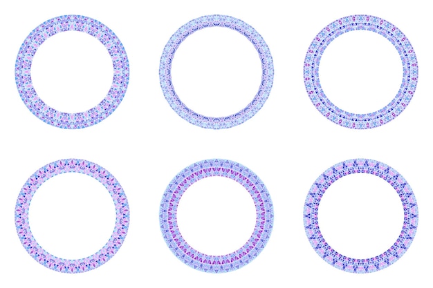 Colección de corona de triángulo elementos vectoriales circulares poligonales