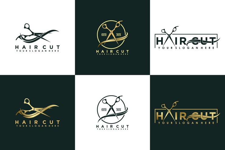 colección de corte de cabello diseño de logotipo vector con concepto creativo para mujeres salón de belleza