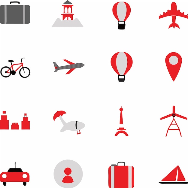 una colección de cosas diferentes, incluido un avión, un avión y un avión