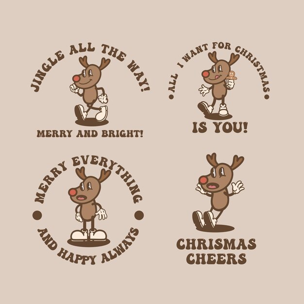 Colección de cosecha de ciervos de Navidad