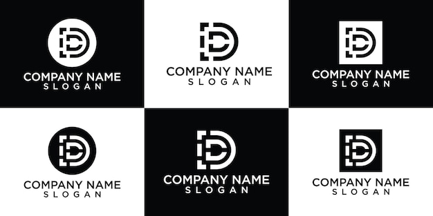colección creativa de diseño de logotipo letra d
