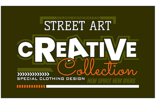 Vector colección creativa diseño de tipografía vintage en ropa de camiseta de ilustración vectorial y otros usos