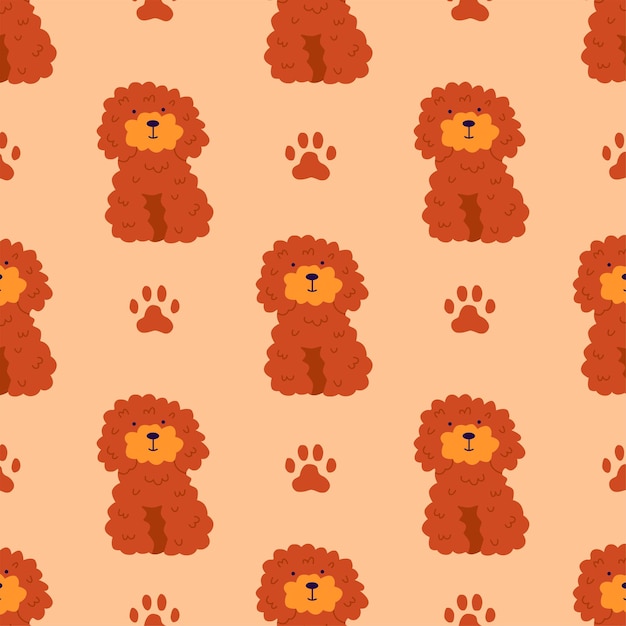 Colección creativa de patrones sin costuras para perros para diseños atractivos