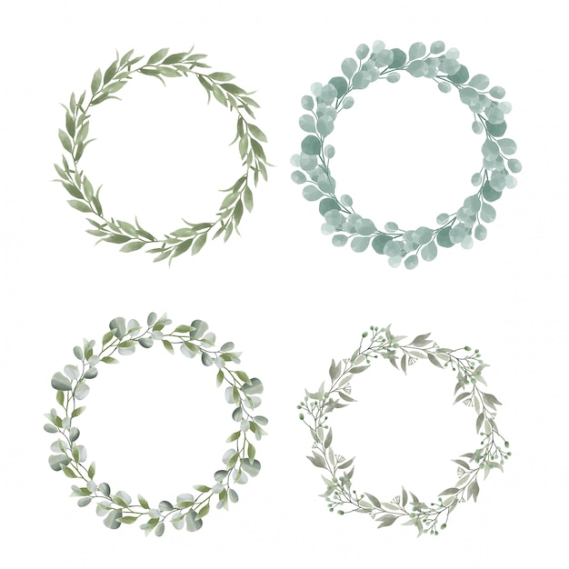 colección de cuadros de boda de acuarela