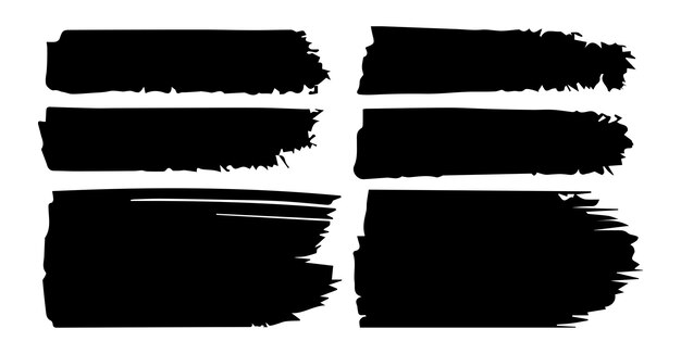 Colección curada de diseños de trazos de pincel de tinta para proyectos creativos