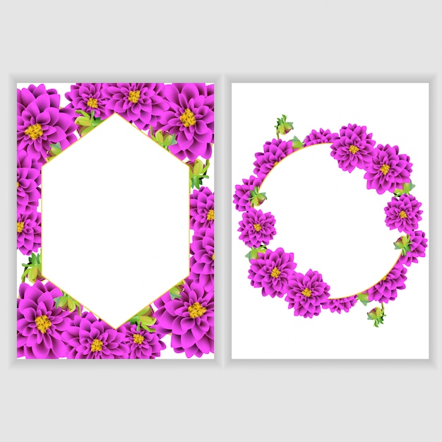 Colección de decoración floral de tarjetas de felicitación