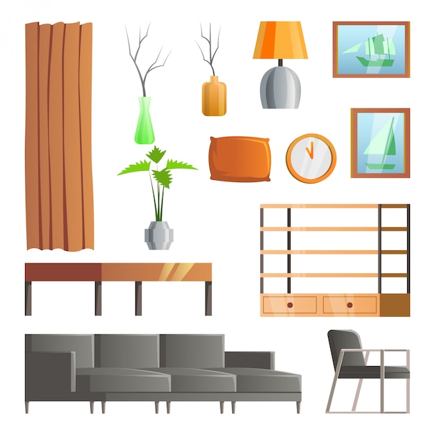 Colección de decoración de sala de estar