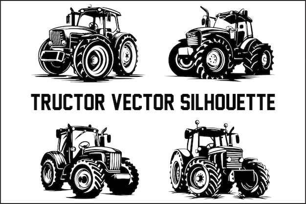 Colección definitiva de siluetas vectoriales de tractores