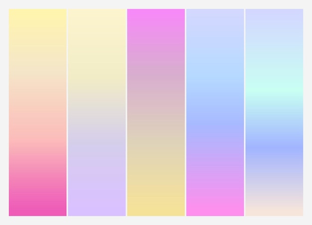 Colección de degradado de colores vectoriales