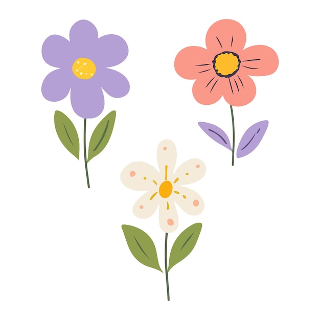 Colección detallada de hermosas flores de primavera
