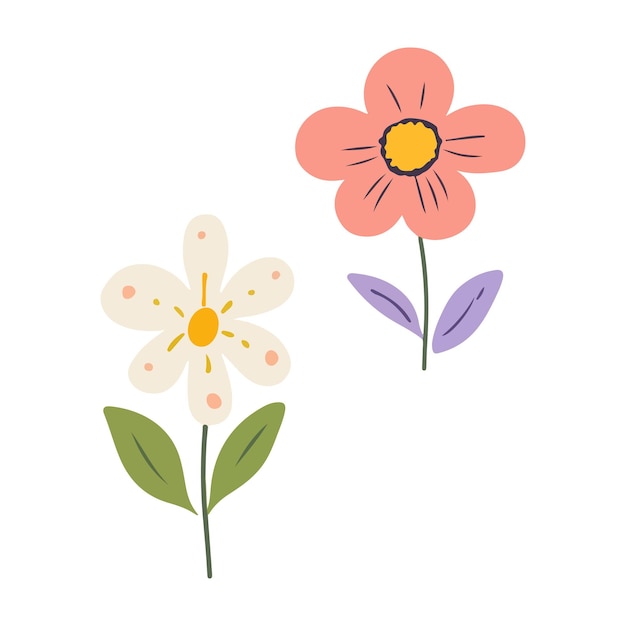 Colección detallada de hermosas flores de primavera