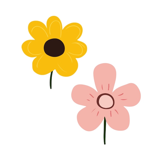 Colección detallada de hermosas flores de primavera