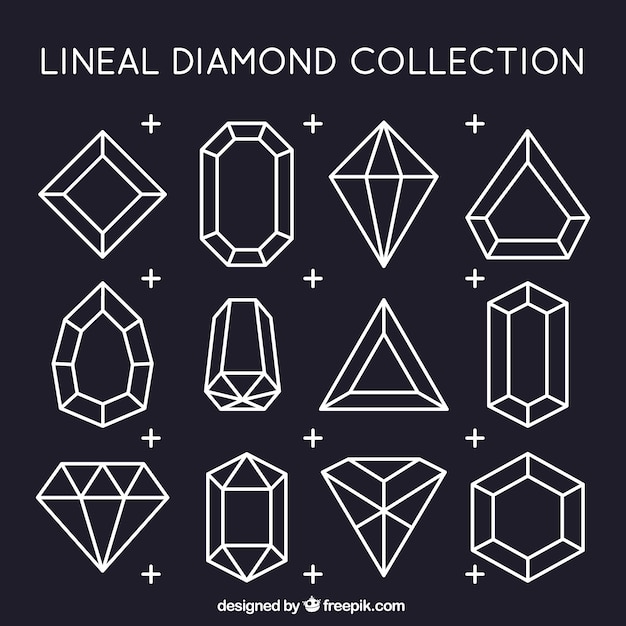 Colección de diamantes lineales