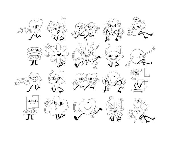 una colección de dibujos de animales y la palabra macaco