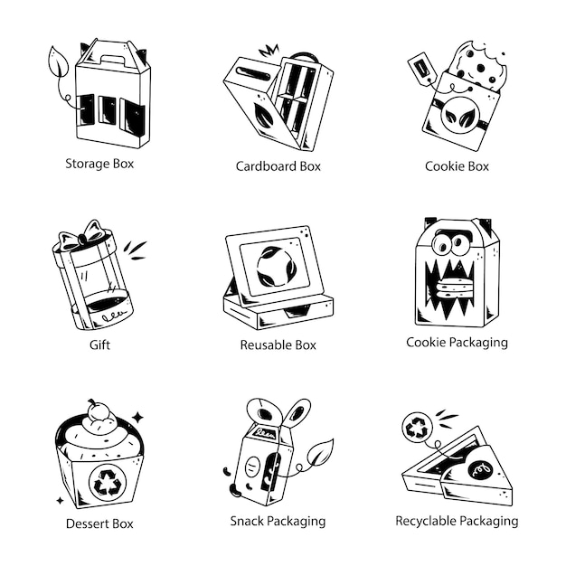 una colección de diferentes artículos, incluido uno que dice bocadillo