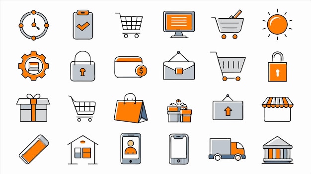 una colección de diferentes artículos, incluido uno que tiene un logotipo para una tienda llamada la tienda