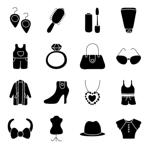 una colección de diferentes artículos incluyendo un peluquero de mujeres