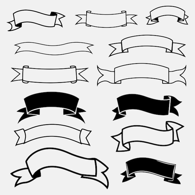 una colección de diferentes diseños de cintas