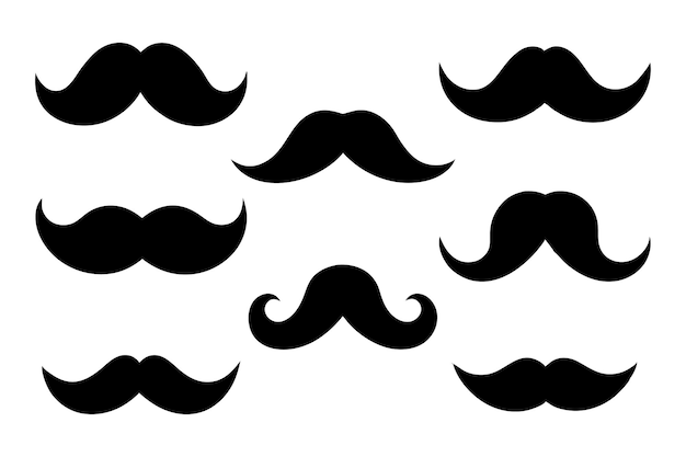 Colección de diferentes estilos de bigote
