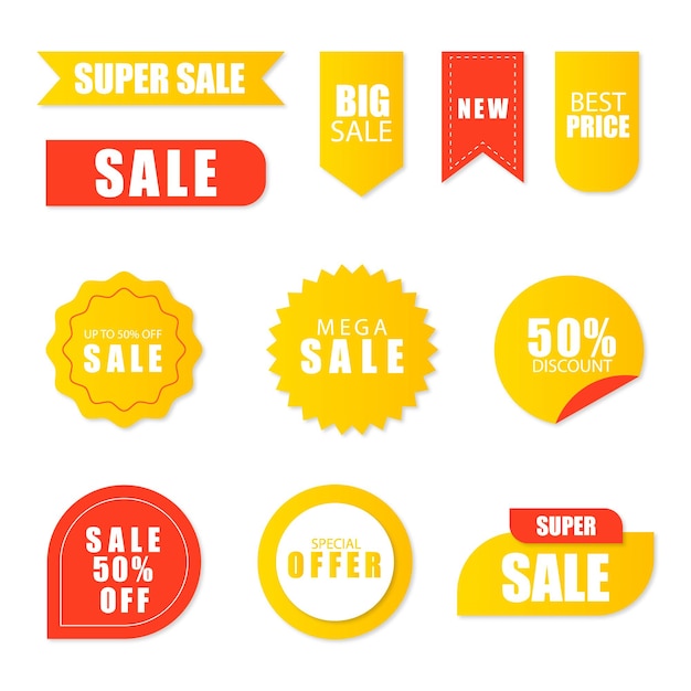 una colección de diferentes etiquetas, incluida la súper venta