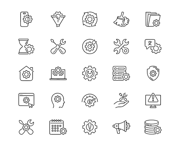 una colección de diferentes iconos, incluido uno que dice la hora del día