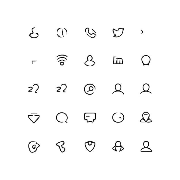 una colección de diferentes iconos, incluido uno que dice "no"