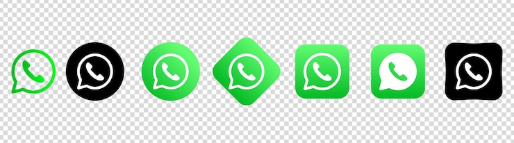 Vector colección de diferentes iconos web de whatsapp logo de redes sociales arte de línea y estilo plano icono de línea vectorial para negocios y publicidad fondo transparente editorial