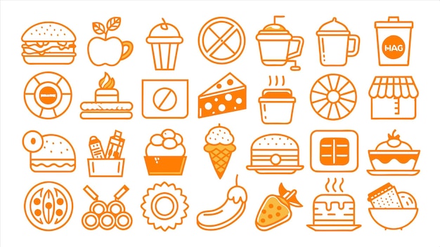 una colección de diferentes imágenes de alimentos y bebidas