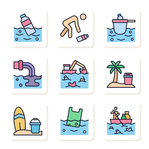 una colección de diferentes imágenes de una escena de playa, incluida una escena de praia