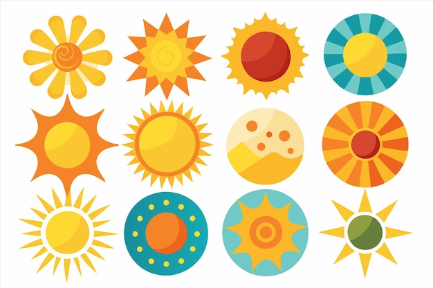 una colección de diferentes imágenes del sol, incluido el sol y el sol