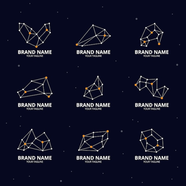 una colección de diferentes logotipos para una marca