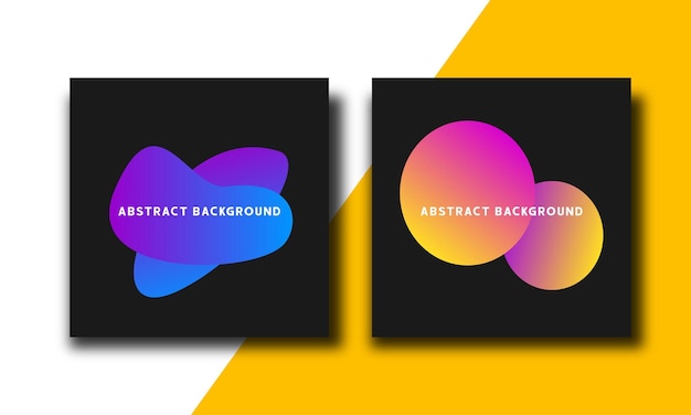 colección de diseño abstracto fluido degradado