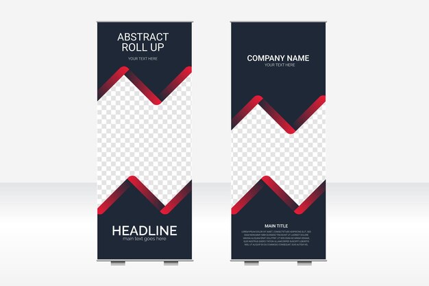 Colección de diseño de banner enrollable corporativo