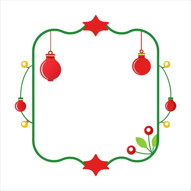 Colección de diseño de bordes y marcos de luz de Navidad
