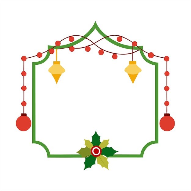 Colección de diseño de bordes y marcos de luz de Navidad