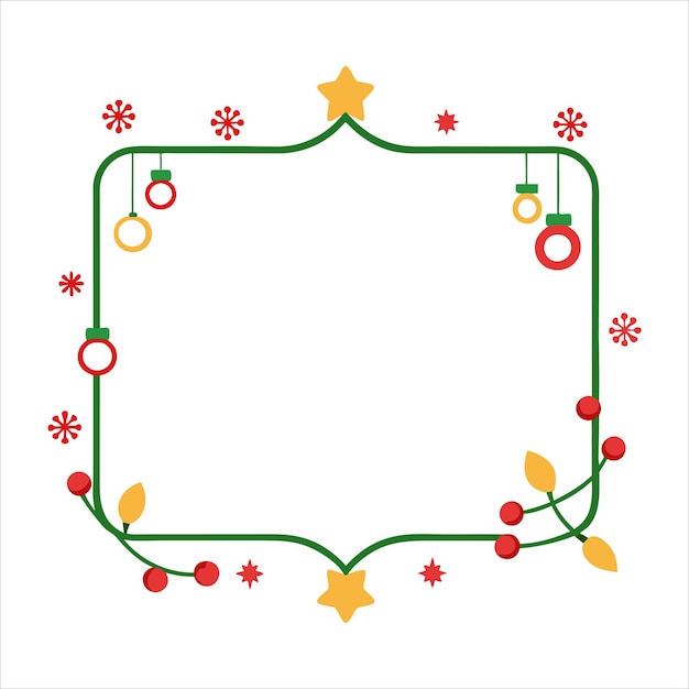 Colección de diseño de bordes y marcos de luz de Navidad